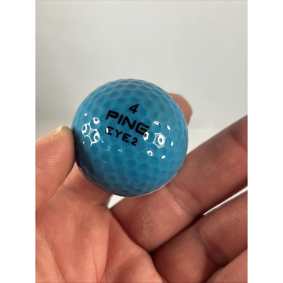 Ping Eye 2 #4 Golf Ball Two Tone Teal & White Black Print - Picture 10 of 10